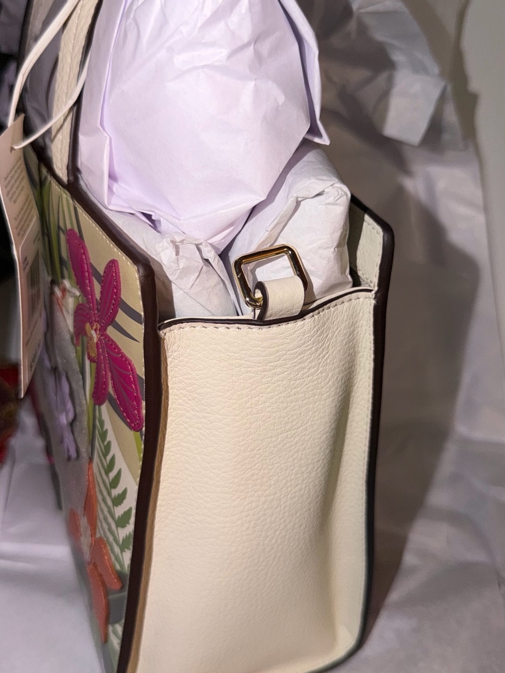 Radley London Botanical Appliqué Tote in Cream and Green. Collectible - Picture 3 of 14